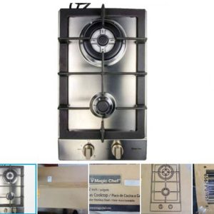 12 in. gas cooktop in stainless steel with 2 burners including triple ring burner