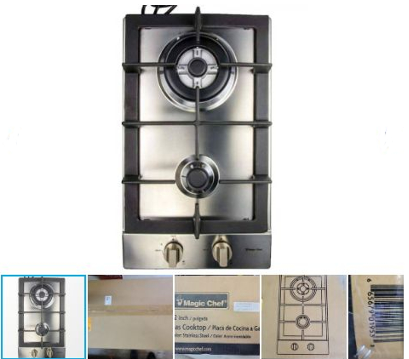 12 in. gas cooktop in stainless steel with 2 burners including triple ring burner 12 in. gas cooktop in stainless steel with 2 burners including triple ring burner