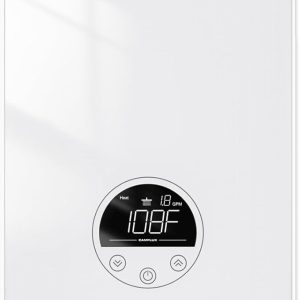 mizudo comfortech classic natural gas tankless plumbing water heater 100,000 btu, up to 4.3 gpm instant hot plumbing water heater ng, indoor installation, csa certified, white (retail price $479) store return