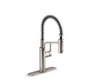Pull Down Faucet Black and Chrome