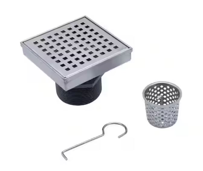 0082312 plumbing drain oatley square stainless steel shower drain 4in or 6in your choice 0082312 plumbing drain oatley square stainless steel shower drain 4in or 6in your choice