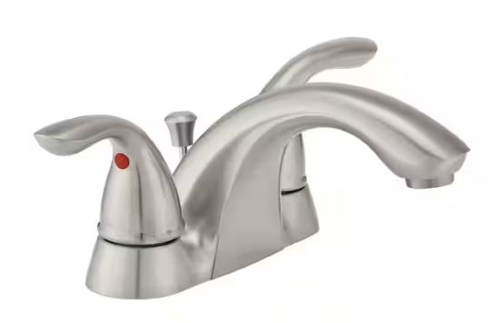 009933l 4 in. centerset 2 handle low arc glacier bay builders in brushed nickel 009933l 4 in. centerset 2 handle low arc glacier bay builders in brushed nickel
