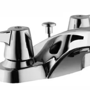 009935l 4 in. centerset 2 handle low arc bathroom faucet in spot resist brushed nickel