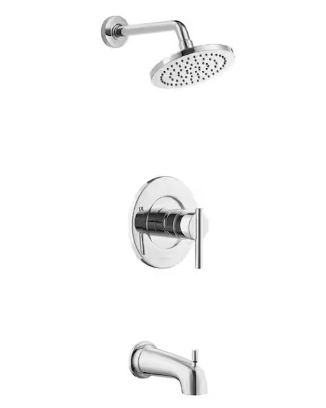 01021 tub and shower faucet dorind single handle 1 spray 1.8 gpm in chrome (valve included) 01021 tub and shower faucet dorind single handle 1 spray 1.8 gpm in chrome (valve included)