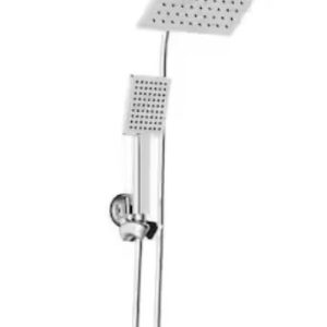 01025 Faucets Tub and Shower Glacier Bay Modern 1-Spray 7.9 in. Dual Tub Wall Mount Fixed and Handheld Shower Heads 1.8 GPM in Polished Chrome