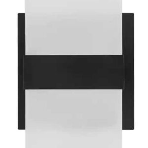 0812l indoor sconce home decorators alberson collection matte black frosted acrylic shade